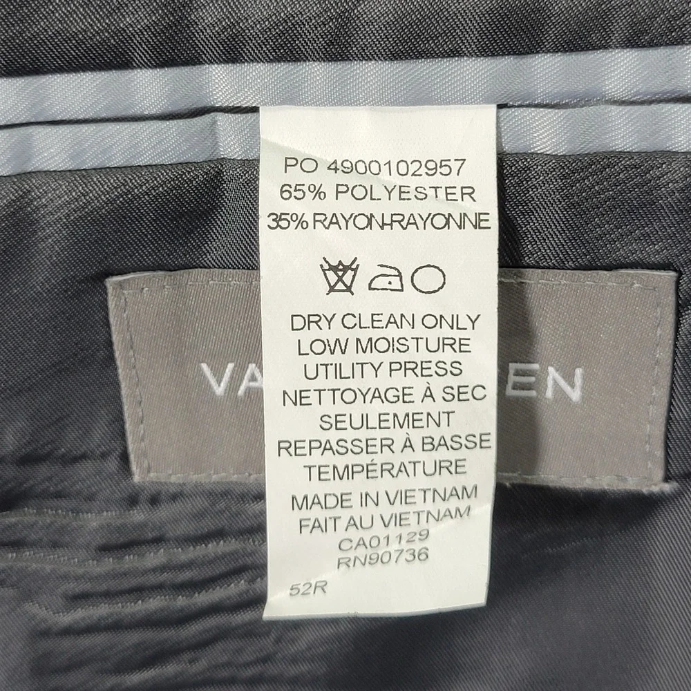 Van Heusen Men's Sport‎ Coat Blazer Two Button Gray Polyester Blend Size 52R
